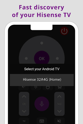 Captura de pantalla de mando a distancia hisense