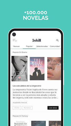 Captura de pantalla de Inkitt: Libros y Novelas