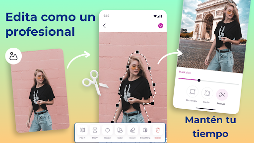 Captura de pantalla de Cortar y pegar fotos