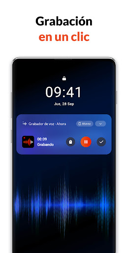 Captura de pantalla de Grabadora de Voz, Grabar Audio