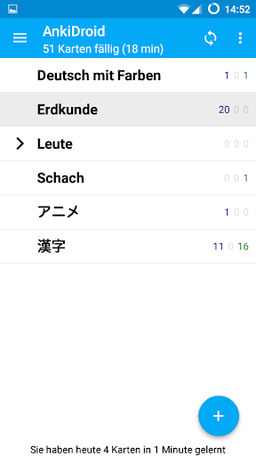 AnkiDroid Karteikarten Screenshot