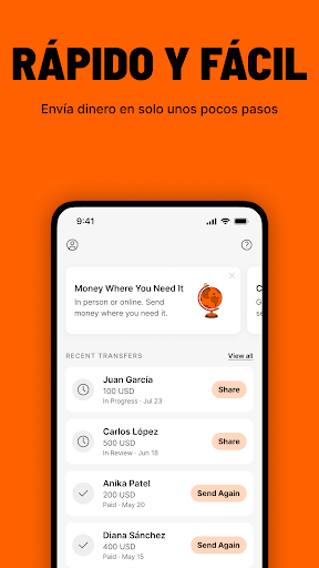 Captura de pantalla de Ria Money Transfer