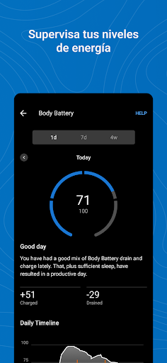 Captura de pantalla de Garmin Connect™