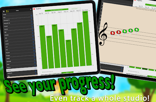 Captura de pantalla de Flashnote Derby- music notes!