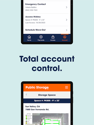 Captura de pantalla de Public Storage