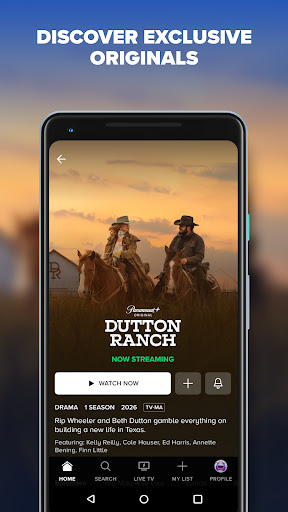 Captura de pantalla de Paramount+