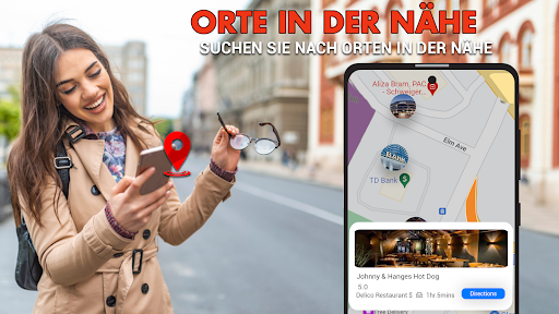 GPS-Karten-Sprachnavigations Screenshot