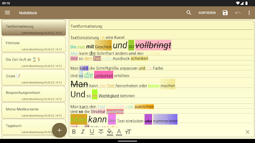 Notepad - einfache Notizen Screenshot