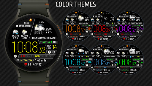 Captura de pantalla de Weather watch face W6.5