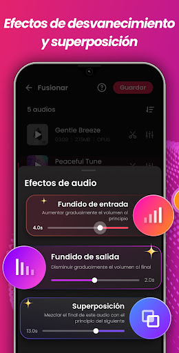 Captura de pantalla de Editor de Música, Cortar Audio