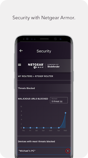 Captura de pantalla de NETGEAR Nighthawk WiFi Router