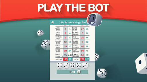 Yazy the yatzy dice game Screenshot