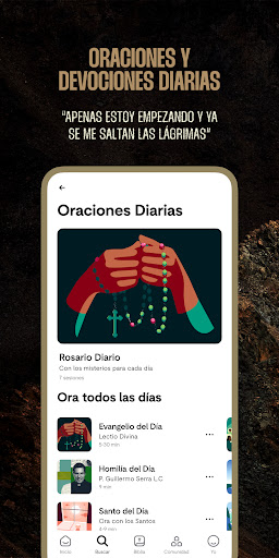 Captura de pantalla de Hallow: Meditación católica