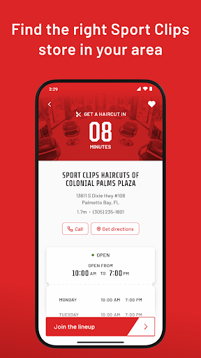 Captura de pantalla de Sport Clips Haircuts Check-In