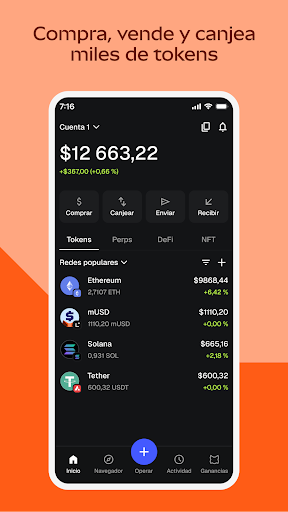 Captura de pantalla de MetaMask - Billetera de cripto
