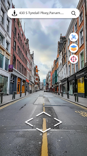 Captura de pantalla de Street View y navegación