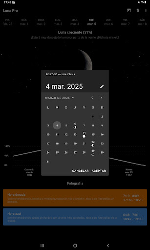 Captura de pantalla de Mi Fase Lunar Pro