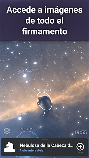 Captura de pantalla de Stellarium - Mapa estelar