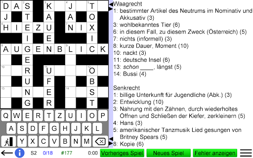 Deutsches Kreuzworträtsel Screenshot