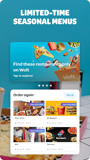 Captura de pantalla de Wolt Delivery: Food and more