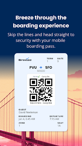 Captura de pantalla de Breeze Airways