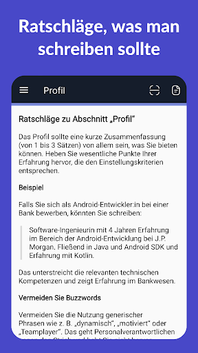 Lebenslauf Erstellen - Resume Screenshot