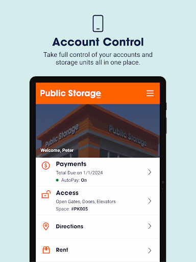 Captura de pantalla de Public Storage