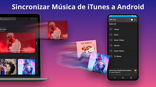 Captura de pantalla de iSyncr: iTunes para Android