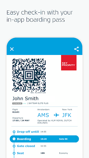 Captura de pantalla de KLM - Reservar un vuelo