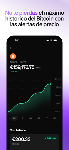 Captura de pantalla de MoonPay: Cripto y Bitcoin