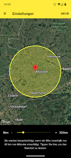 Mein Blitz-Tracker Screenshot