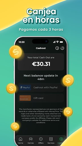 Captura de pantalla de MoneyTime - Juega y gana