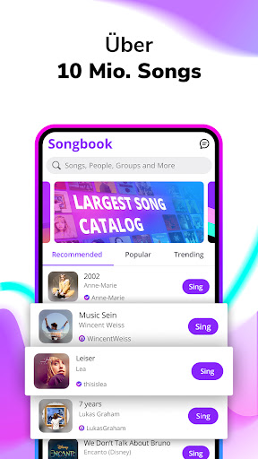 Smule: Sing & Nimm Karaoke auf Screenshot