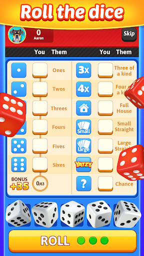Captura de pantalla de Yatzy Blitz: Classic Dice Game