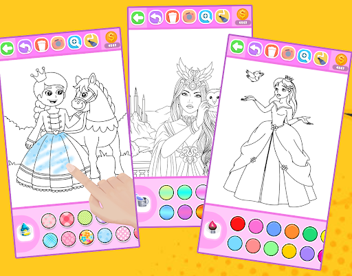 Captura de pantalla de Princess Coloring Book Glitter