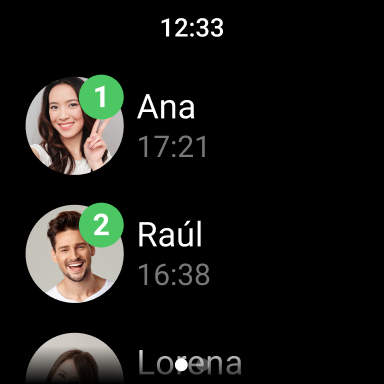 Captura de pantalla de LINE: Llama y mensajea