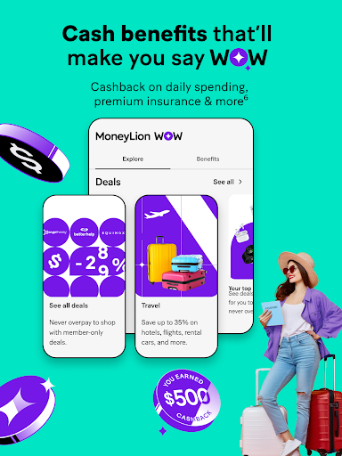 Captura de pantalla de MoneyLion: Banking & Cash Back