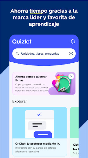 Captura de pantalla de Quizlet: fichas creadas con IA