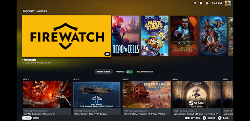 Captura de pantalla de Steam Link