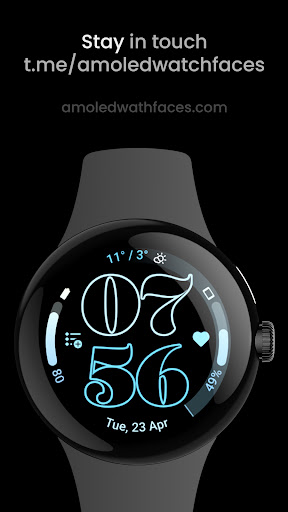 Captura de pantalla de Outlined Watch Face