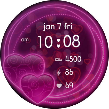 Sweet Hearts Watch Face screenshot