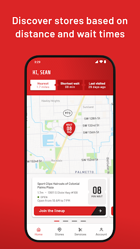 Captura de pantalla de Sport Clips Haircuts Check-In