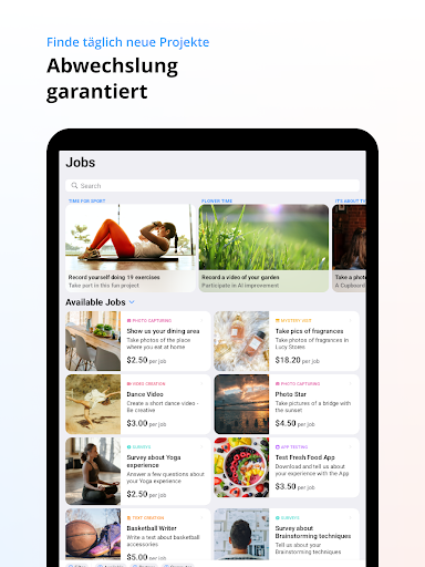 clickworker Screenshot