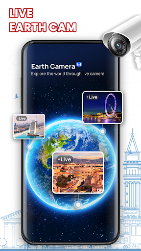 Captura de pantalla de Earth Cam: Mapa en vivo