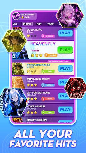 Captura de pantalla de Piano Game 4: EDM Tiles