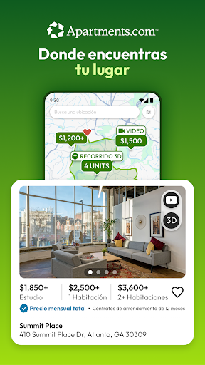 Captura de pantalla de Apartamentos.com Alquileres