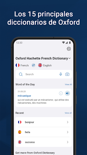 Captura de pantalla de Oxford Dictionary