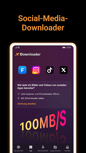 X-Downloader und Videoplayer Screenshot