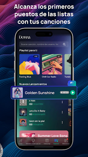 Captura de pantalla de Donna IA Generador de Música