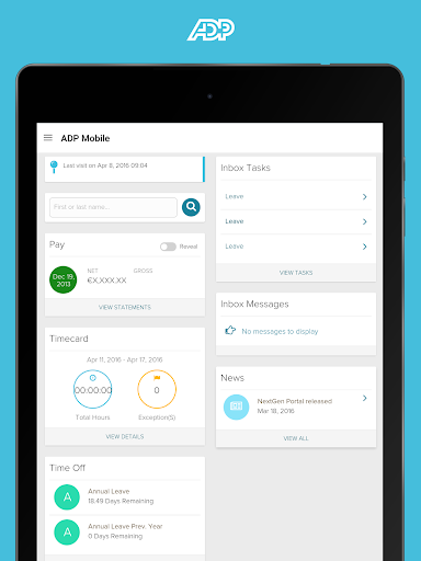 ADP Mobile Solutions Screenshot
